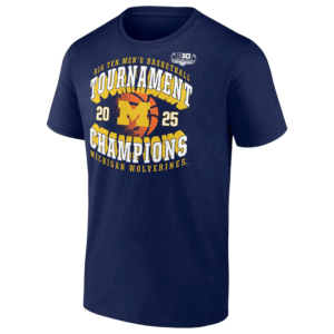 2025 Big Ten Men's Basketball Conference Tournament Champions Shirt Michigan Wolverines