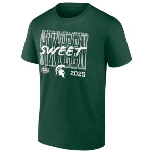 2025 NCAA Men's Basketball Tournament March Madness Sweet 16 Shirt Michigan State Spartans