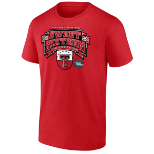 2025 SWEET 16 HALF COURT SHIRT 2025 NCAA Men's Basketball Championship, Texas Tech Red Raiders