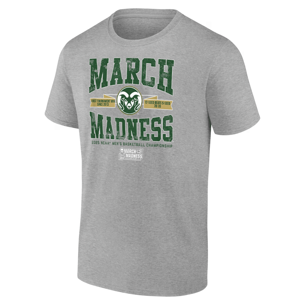 COLORADO STATE MARCH MADNESS UPSET SHIRT 2025 NCAA Men's Basketball Championship, Colorado State Rams COLORADO STATE MARCH MADNESS UPSET SHIRT 2025 NCAA Men's Basketball Championship, Colorado State Rams