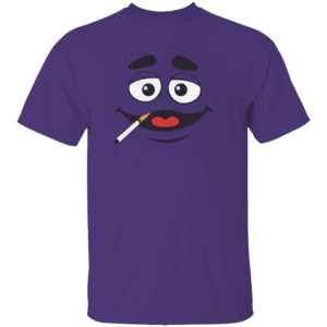 Grimace Smoking Shirt Funny Grimace Shake Meme Tee Trendy McDonald’s Parody