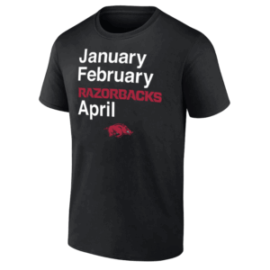 JANUARY FEBRUARY RAZORBACKS APRIL SHIRT 2025 NCAA Men's Basketball Championship, Arkansas Razorbacks