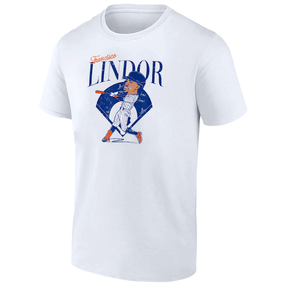 NEW YORK BASEBALL DINAMOND CARICATURE SHIRT Francisco Lindor, New York Mets NEW YORK BASEBALL DINAMOND CARICATURE SHIRT Francisco Lindor, New York Mets