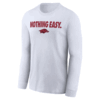 NOTHING EASY SHIRT 2025 On Court Bench Long Sleeve T Shirt, Arkansas Razorbacks
