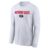 NOTHING EASY SHIRT 2025 On Court Bench Long Sleeve T Shirt, Georgia Bulldogs