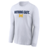 NOTHING EASY SHIRT 2025 On Court Bench Long Sleeve T Shirt, Michigan Wolverines