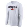 NOTHING EASY SHIRT 2025 On Court Bench Long Sleeve T Shirt, Oklahoma State Cowboys
