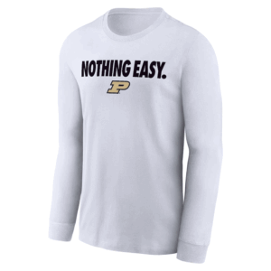NOTHING EASY SHIRT 2025 On Court Bench Long Sleeve T Shirt, Purdue Boilermakers