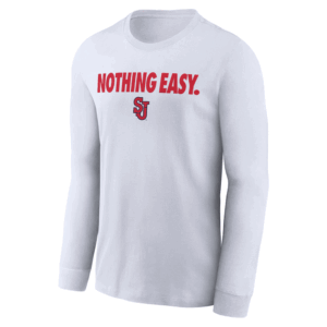 NOTHING EASY SHIRT 2025 On Court Bench Long Sleeve T Shirt, St. John's Red Storm
