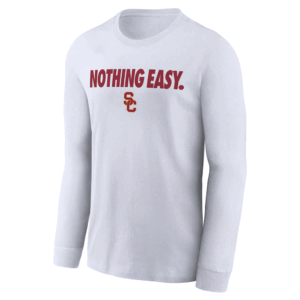 NOTHING EASY SHIRT 2025 On Court Bench Long Sleeve T Shirt, USC Trojans