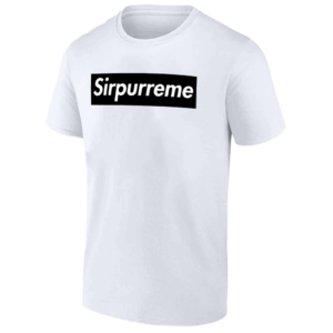 SIRPURREME SHIRT Funny Supreme Logo with Sir Purr and Carolina Panthers