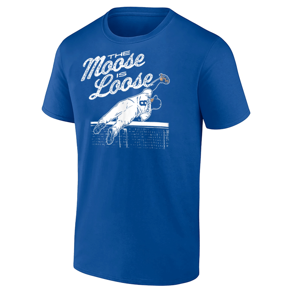 THE MOOSE IS LOOSE SHIRT Mike Moustakas, Kansas City Royals THE MOOSE IS LOOSE SHIRT Mike Moustakas, Kansas City Royals