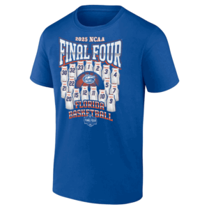2025 FINAL FOUR TEAM ROSTER JERSEY MADNESS SHIRT 2025 NCAA Men's Basketball Tournament March Madness Final Four Regional Champions, Florida Gators