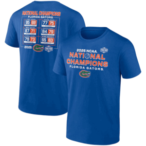2025 National Champions Schedule Shirt 2025 NCAA Men's Basketball National Champions, Florida Gators