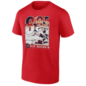 895 Career Goals Celebration Shirt Alex Ovechkin Washington Capitals, Red Tee