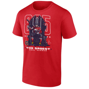 895 Career Goals Throne Shirt Alex Ovechkin, Washington Capitals, Red