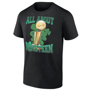ALL ABOUT NINETEEN SHIRT Boston Celtics 19th Championship Trophy, Black