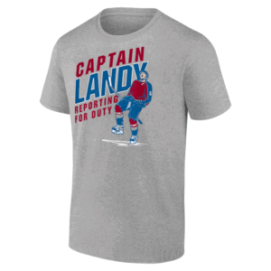 CAPTAIN LANDY REPORTING FOR DUTY SHIRT Gabriel Landeskog Colorado Avalanche Comeback Tee