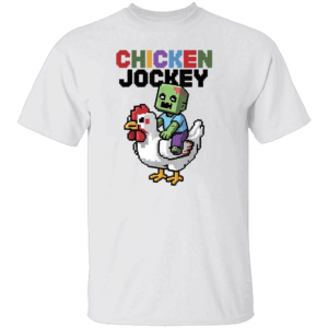 Chicken Jockey Zombie Pixel Art Zombie Gamer Style T Shirt