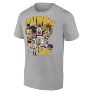 Curry Collage Shirt – Vintage NBA Tee Golden State Warriors Stephen Curry, Sport Grey