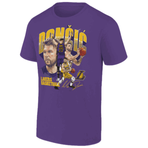 Doncic Collage Shirt – Vintage NBA Tee Los Angeles Lakers Luka Doncic 2025 Playoffs Edition P