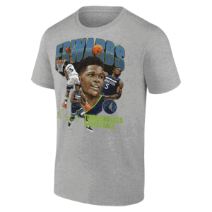 Edwards Collage Shirt – Vintage NBA Tee Minnesota Timberwolves Anthony Edwards 2025 Playoffs Edition G