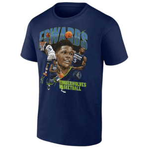 Edwards Collage Shirt – Vintage NBA Tee Minnesota Timberwolves Anthony Edwards 2025 Playoffs Edition N
