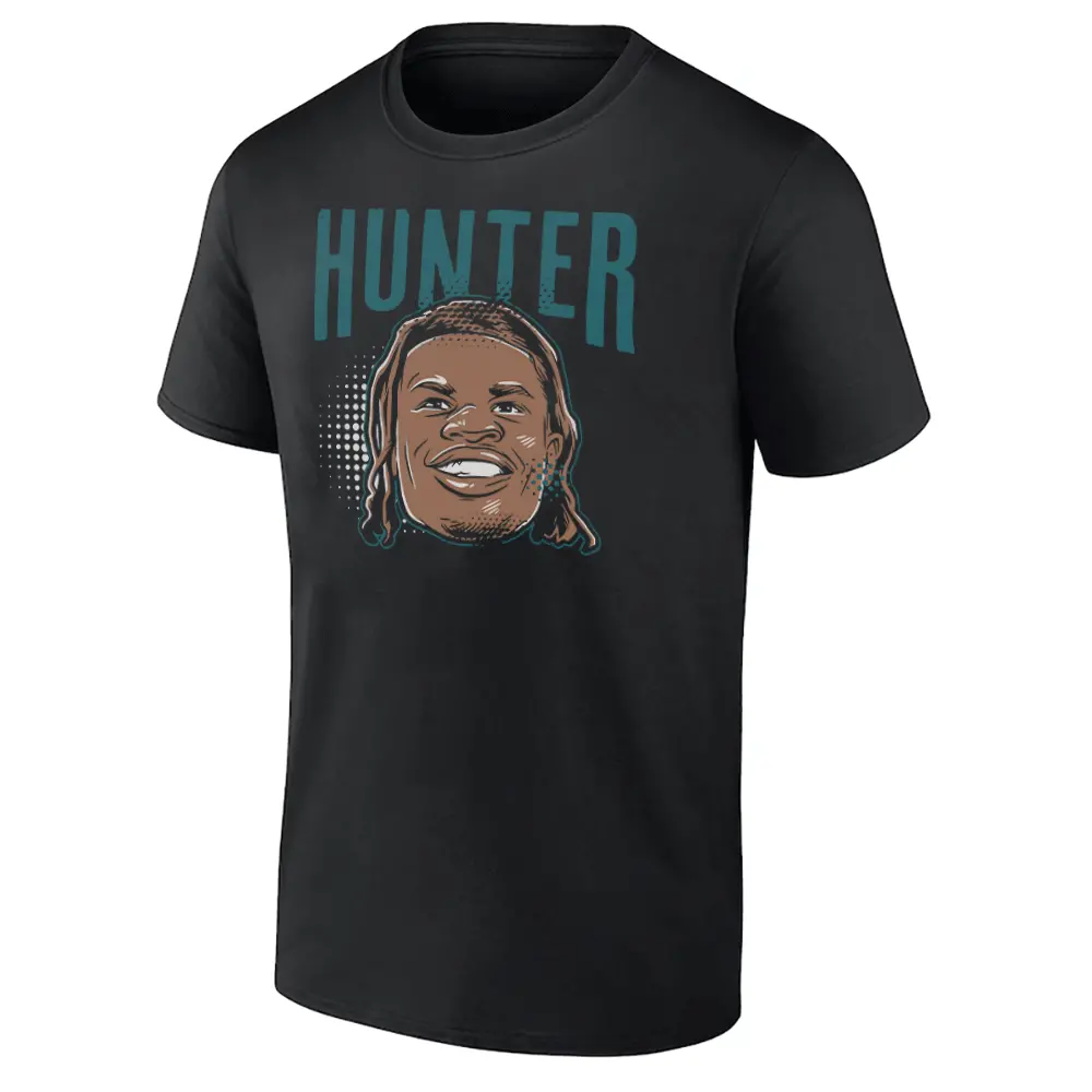 JACKSONVILLE HUNTER SWAG HEAD SHIRT 2025 NFL Draft Tribute, Travis Hunter, Jacksonville Jaguars JACKSONVILLE HUNTER SWAG HEAD SHIRT 2025 NFL Draft Tribute, Travis Hunter, Jacksonville Jaguars