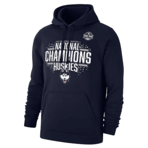 NATIONAL CHAMPIONS HUSKIES HOODIE 2025 NCAA Women's Basketball National Champions Locker Room, UConn Huskies.gif