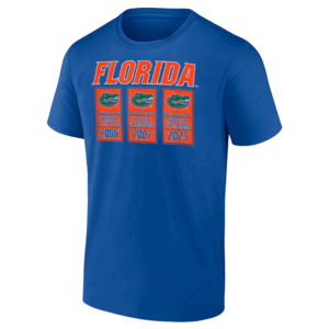 NCAA 3X CHAMPIONS BANNERS SHIRT 2025 NCAA Men's Basketball National Champions, Florida Gators