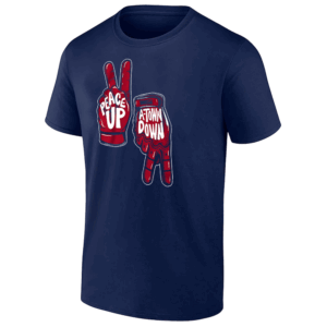 PEACE UP A TOWN DOWN SHIRT Atlanta Braves 2025 Team Celebration Tee