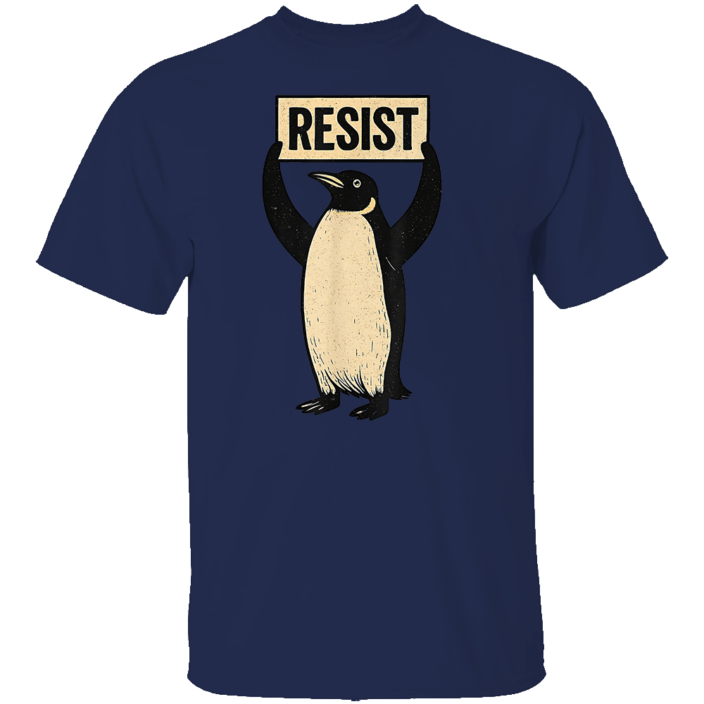 Penguin Resist Tee Funny Penguin Resist Cool Penguins Vintage Protest Penguin T-Shirt Penguin Resist Tee Funny Penguin Resist Cool Penguins Vintage Protest Penguin T Shirt