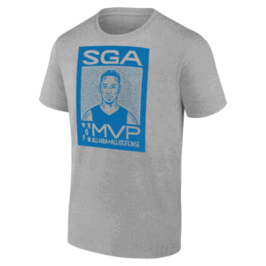 SGA FOR MVP ALL NBA ALL DEFENSE SHIRT Shai Gilgeous Alexander, Oklahoma City Thunder, Sport Grey