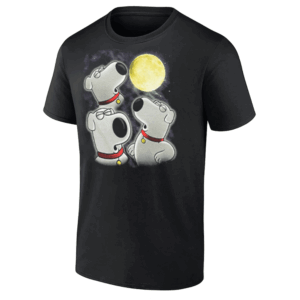 THREE BRIAN MOON SHIRT Family Guy Parody of the Classic Three Wolf Moon