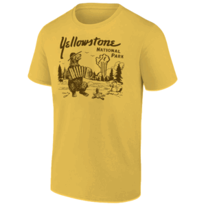 Vintage Bear Playing Accordion Shirt Yellowstone National Park