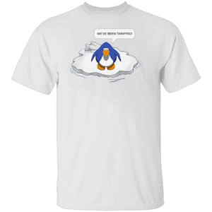 WE'RE BEEN TARIFFED SHIRT Penguin Edition, Penguin Flippers Up Resist Funny Penguins Against Trump Tariffs, White