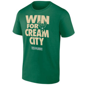 WIN FOR CREAM CITY SHIRT 2025 NBA Playoffs, Milwaukee Bucks