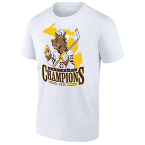 WM 2025 NATIONAL CHAMPIONS SHIRT Western Michigan Broncos Frozen Four Victory Tee