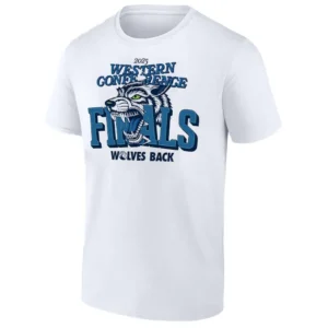 2025 WESTERN CONFERENCE FINALS WOLVES BACK SHIRT 2025 NBA Western Conference Finals Game 3 T Shirt, Minnesota Timberwolves