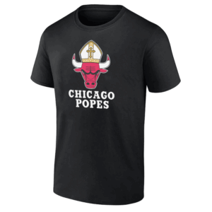 CHICAGO POPES SHIRT Funny Chicago Bulls Logo x Catholic Pope Crossover B