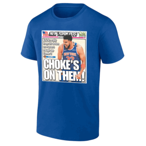 CHOKE'S ON THEM SHIRT Karl Anthony Towns, New York Post cover, New York Knicks R