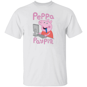 Cartoon Pay Pig Shirt Funny Peppa Pig Parody Tee W
