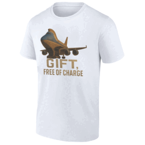 GIFT, FREE OF CHARGE SHIRT luxury 747 from Qatar, Department of Defense, Trump, Air Force One W