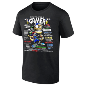 HOW TO SPOT A GAMER SHIRT Funny Cartoon Tee for Hardcore Video Game Fans B