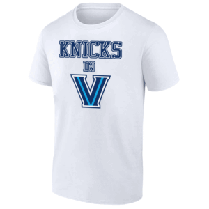 KNICKS IN V SHIRT 2025 NBA Playoffs, Villanova Inspired Logo, New York Knicks W