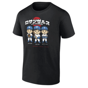 LOS ANGELES BASEBALL CHIBI ANIME SHIRT Yoshinobu Yamamoto, Shohei Ohtani, Roki Sasaki, Los Angeles Dodgers B