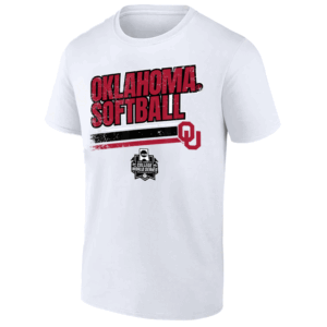 OKLAHOMA SOFTBALL SHIRT Women's College World Series Stripe, Oklahoma Sooners W