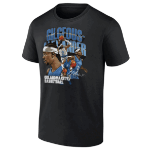 Oklahoma City Collage Shirt Shai Gilgeous Alexander, Oklahoma City Thunder B