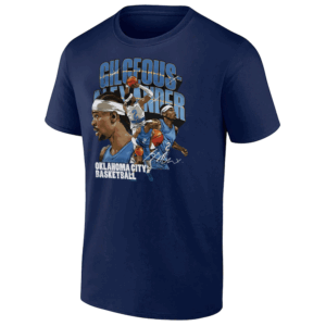 Oklahoma City Collage Shirt Shai Gilgeous Alexander, Oklahoma City Thunder N