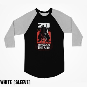 Revenge Of The Sith 20th Anniversary Logo 34 Raglan Shirt Star Wars Shirts 2025 White Sleeve